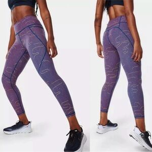 Sweaty Betty Power Pocket 7/8 leggings lines pattern 14 XL